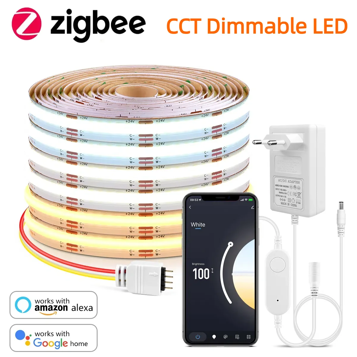 Smart Home Hub Apple - Zigbee 3.0 CCT 2700K-6500K Dimmable COB