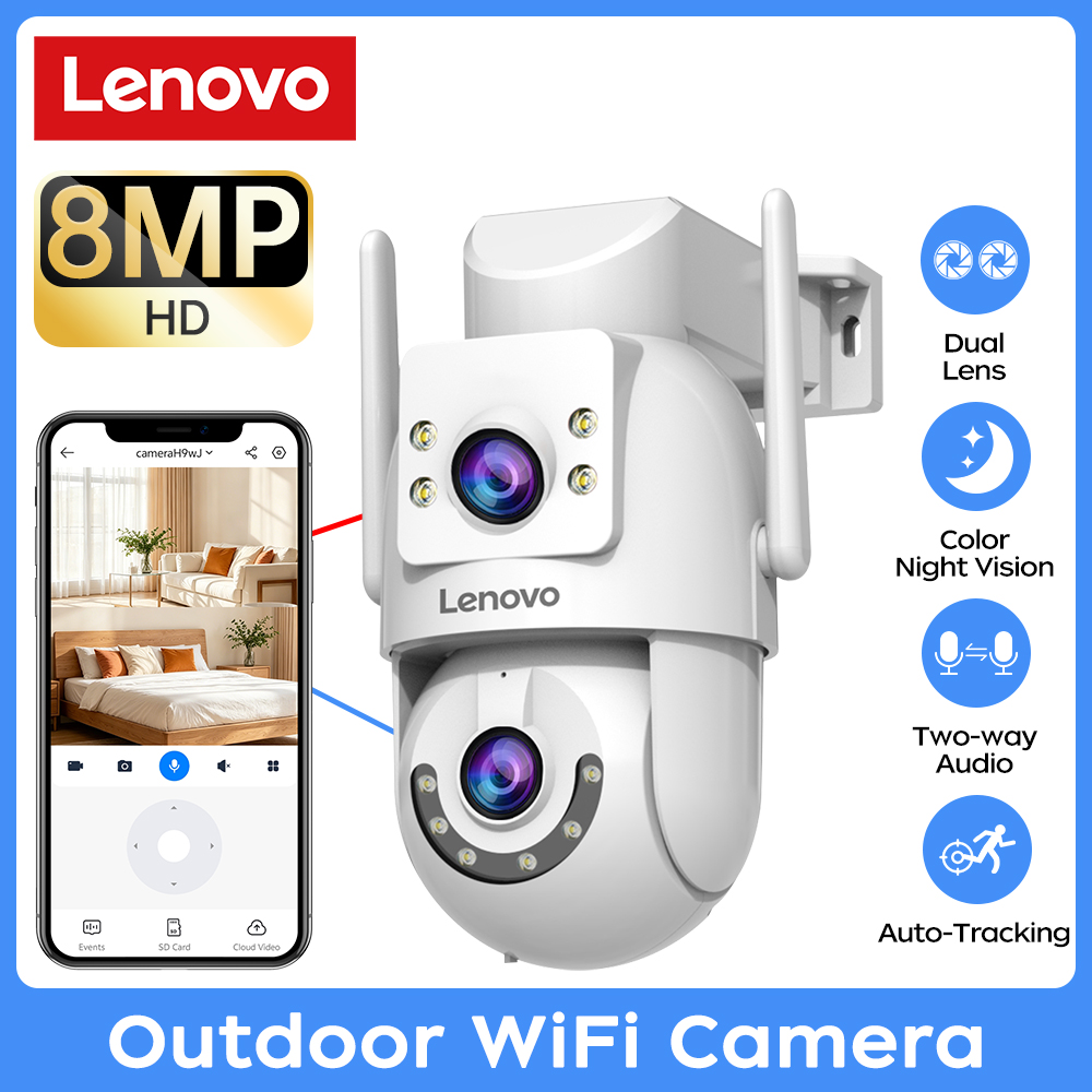 Lenovo 8MP Outdoor Surveillanc - Smart Home Cctv Camera ulasan dan harga