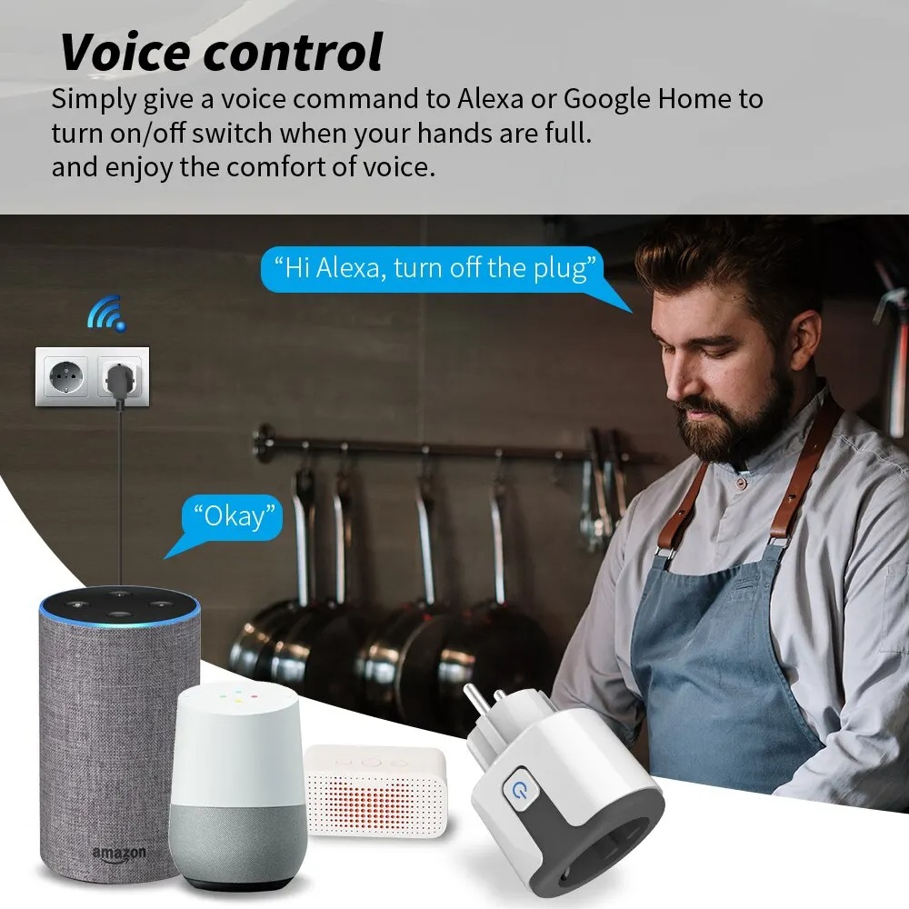 WiFi EU Smart Socket Plug Work - Smart Home Proxmox ulasan dan harga