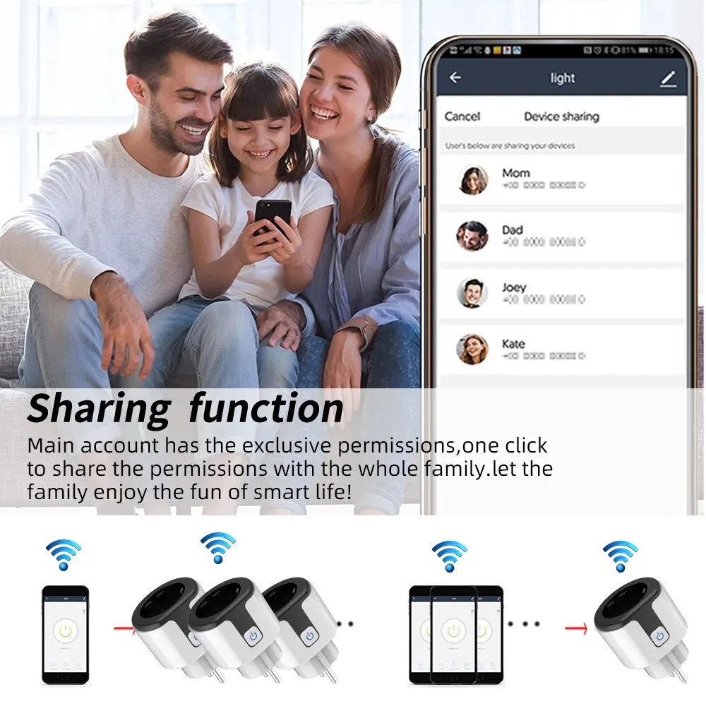 WiFi EU Smart Socket Plug Work - Smart Home Proxmox ulasan dan harga