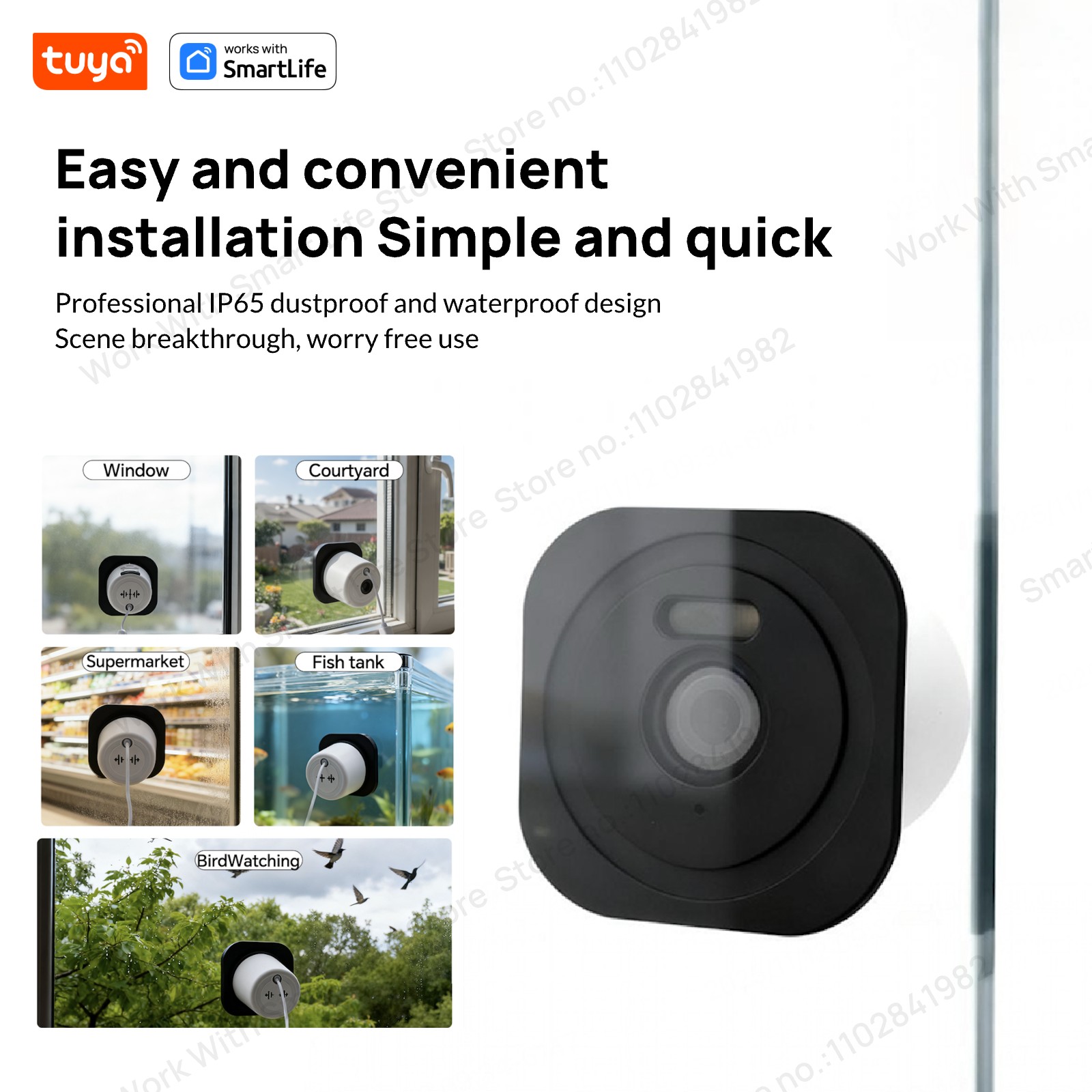 3MP 2K Tuya Window Camera,2.4G - Smart Home Cctv Camera ulasan dan harga