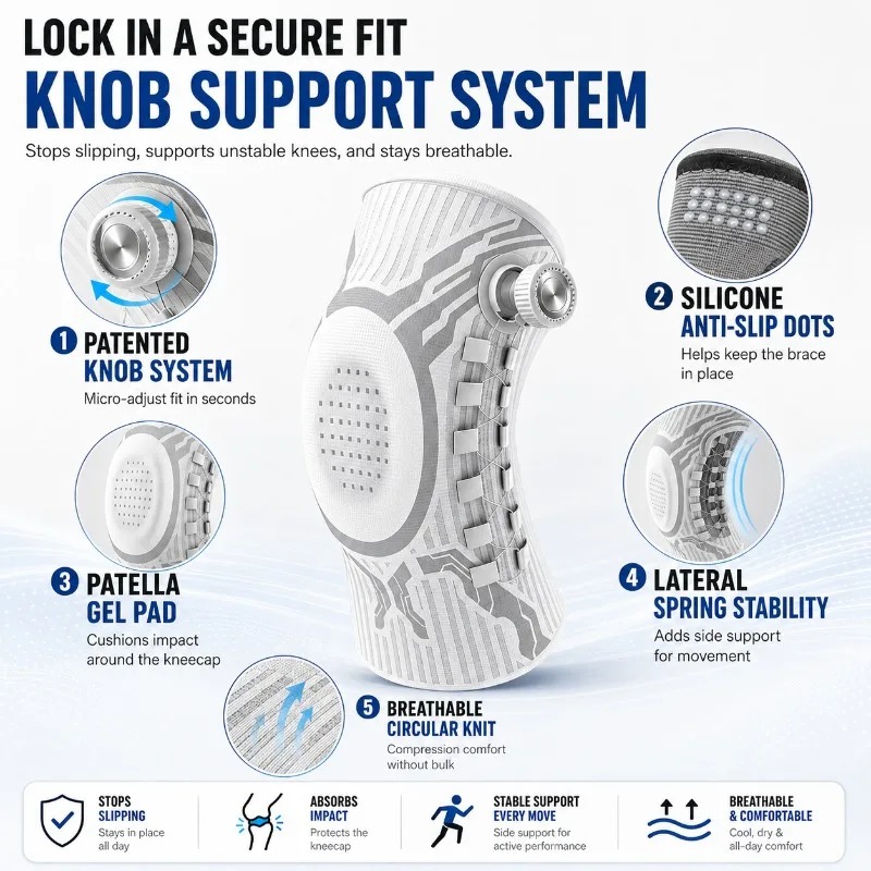 Smart Knob Knee Brace with Pat - Smart Home Wellness ulasan dan harga