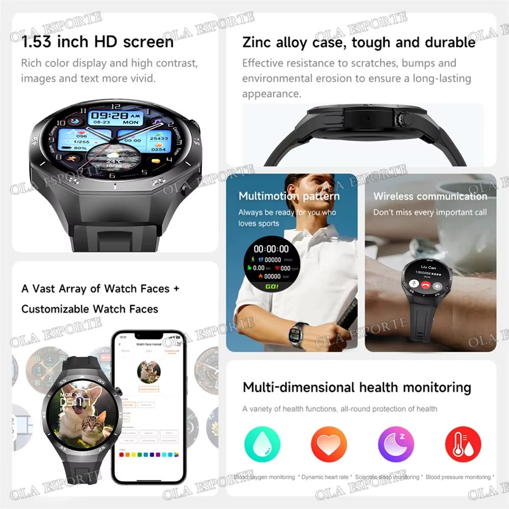 GPS Smart Watch for Men BT Cal - Smart Home Wellness ulasan dan harga