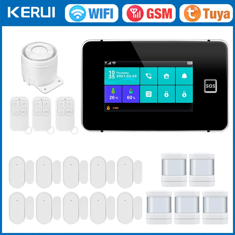 KERUI G60B WIFI GSM Alarm Syst - Smart Home Dashboard ulasan dan harga