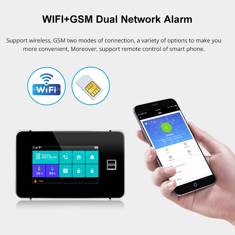KERUI G60B WIFI GSM Alarm Syst - Smart Home Dashboard ulasan dan harga