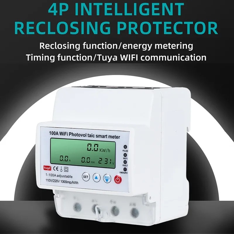 4P 1-100A WiFi Photovoltaic Sm - Smart Home Wiz ulasan dan harga