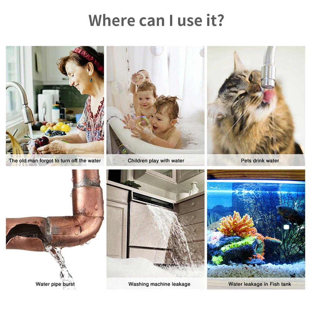 Tuya WiFi Zigbee Water Sensor  - Smart Home Features ulasan dan harga