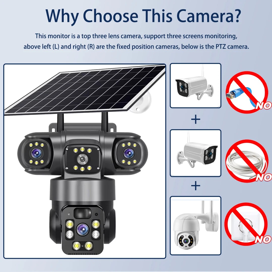 V380 3 Screen 3 Lens WIFI Came - Smart Home Camera Ezviz ulasan dan harga