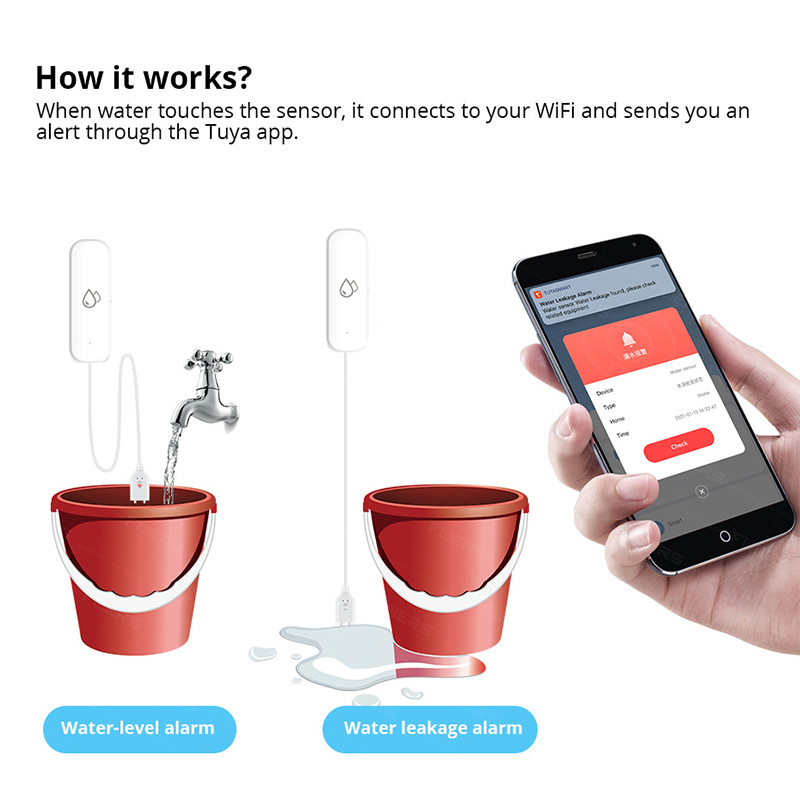 Tuya WiFi Water Leakage Alarm  - Smart Home Features ulasan dan harga