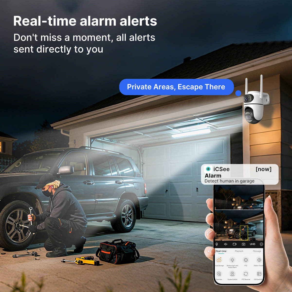 8MP 4K HD Wifi PTZ Camera ICse - Smart Home Camera Ezviz ulasan dan harga