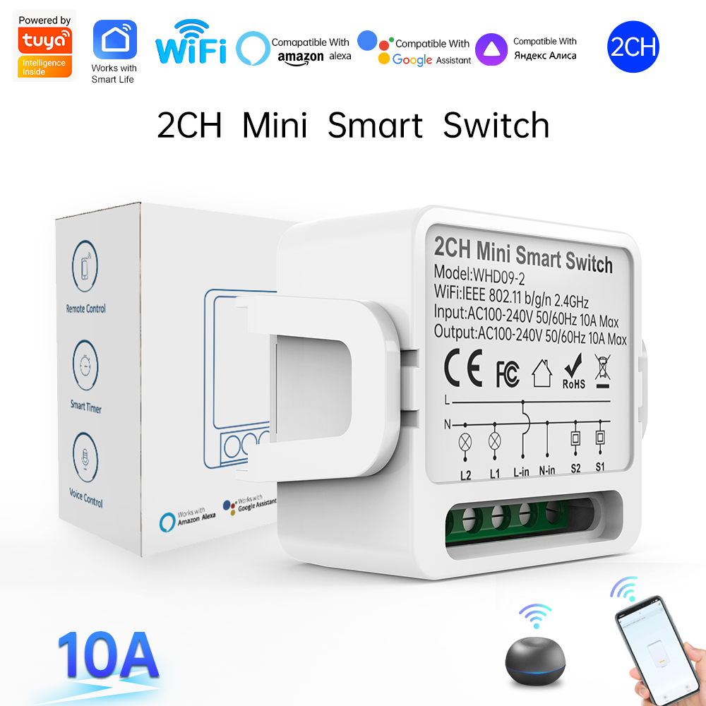 2 Way Tuya Smart Switch 2Gang  - Smart Home Lighting Control ulasan dan harga