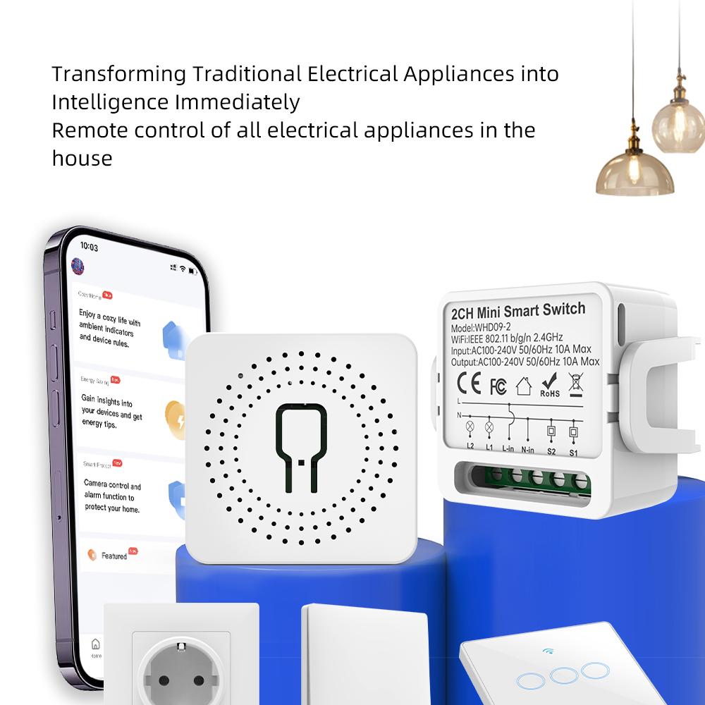 2 Way Tuya Smart Switch 2Gang  - Smart Home Lighting Control ulasan dan harga