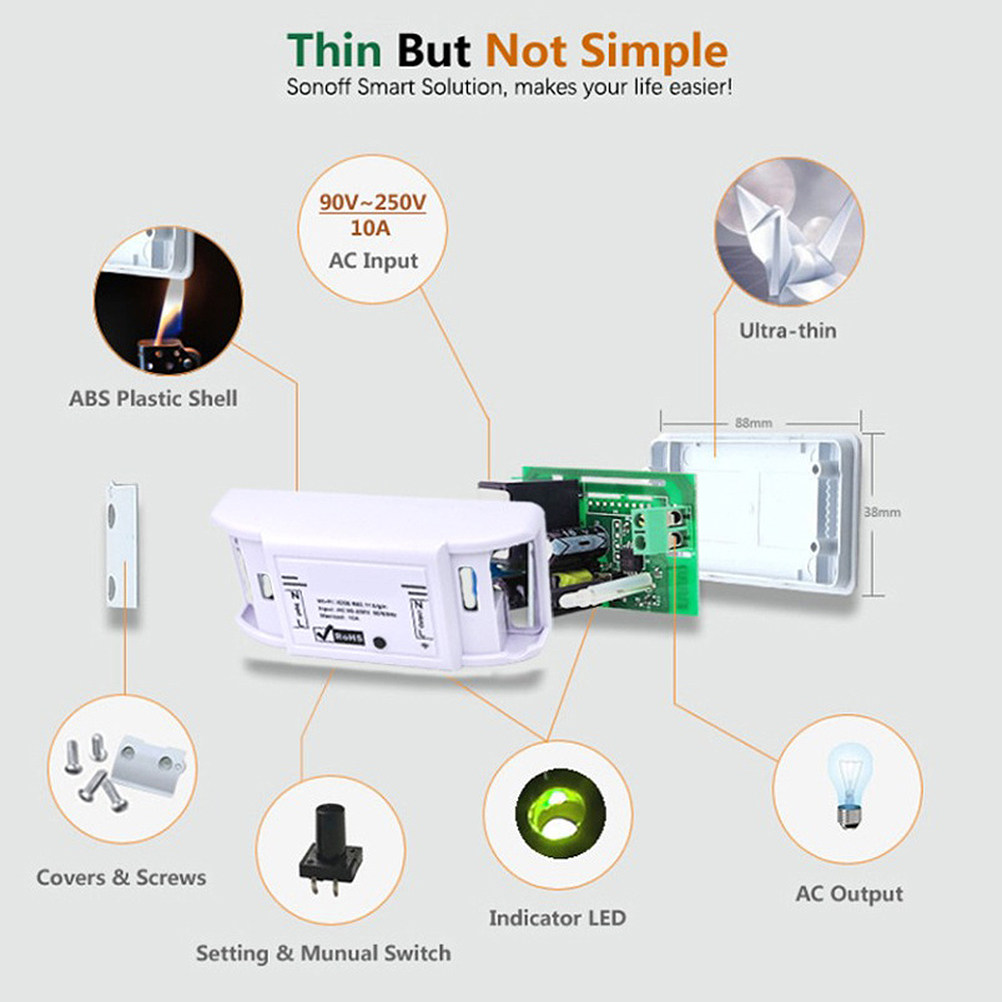 1Pcs WiFi Smart Home Switch Wh - Smart Home Lighting Control ulasan dan harga